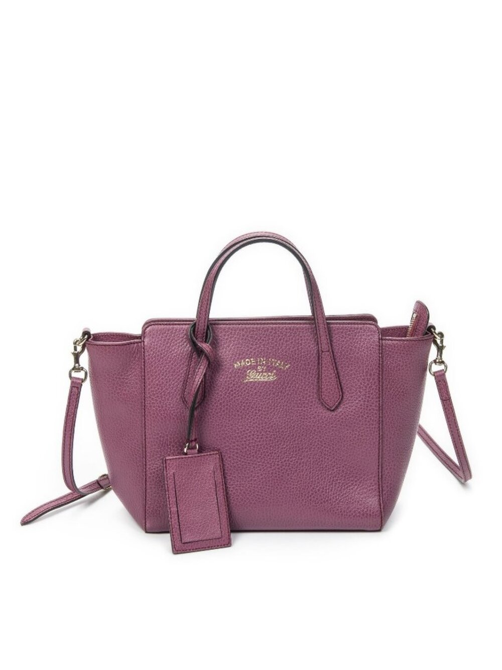 Gucci Mini Swing Tote Pink Grain Calf Skin Leather